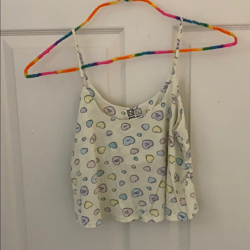 Nollie candy heart crop tank